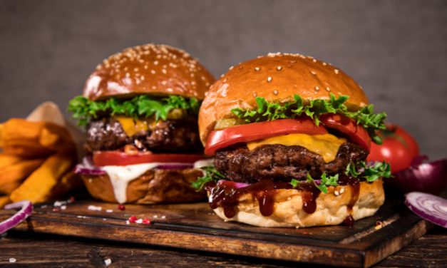 Makanan Roti Isi Atau Sebuah Hidangan Burger