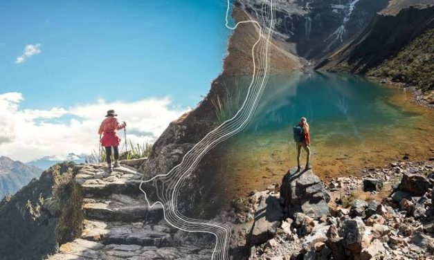 Kegiatan Jalan Hiking Di Pegunungan Alam